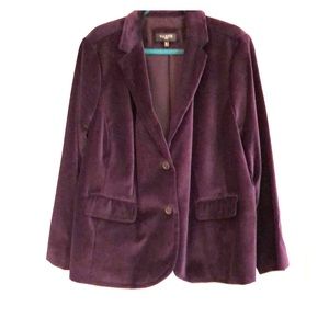 Talbots Purple Velvet Blazer SZ 18W